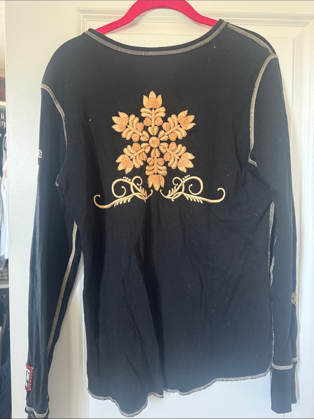 Alp N Rock Black Long-Sleeve Crew with Contrast Stitching - Picture 2 of 2
